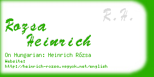 rozsa heinrich business card